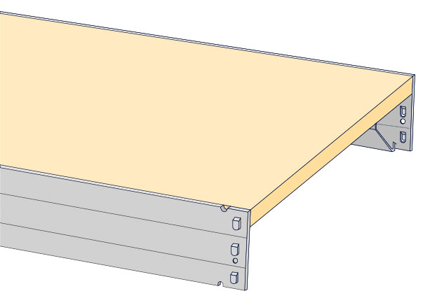 Büroregal, 2075 x 1695 x 300 mm (H x B x T) Anbauregal