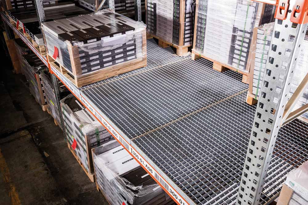 Gitterrostboden AL MW60/40, 2700 x 1100 mm (BxT), aufliegend