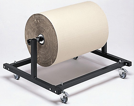 Abrollbock, fahrbar, (BxTxH) 1000 x 840 x 500 mm, Rollendurchmesser Ø 750 mm, Rollenbreite 750 mm, Rollengewicht: bis 200 kg