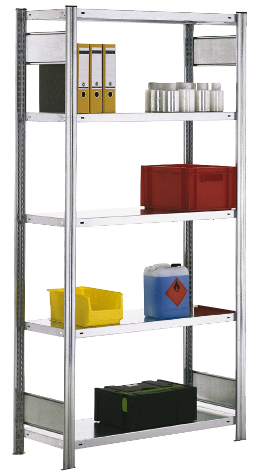 Fachbodenregal, 2000 x 875 x 300 mm (HxBxT), Grundregal