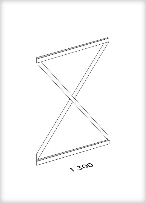 KR Kreuzverbinder für Feldbreite 1300 mm