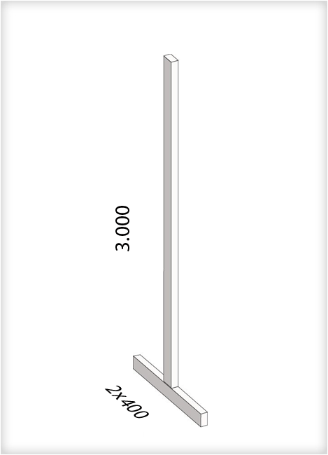 Kragarmregalständer leicht, doppelseitig, 3000 x 800 (HxT)