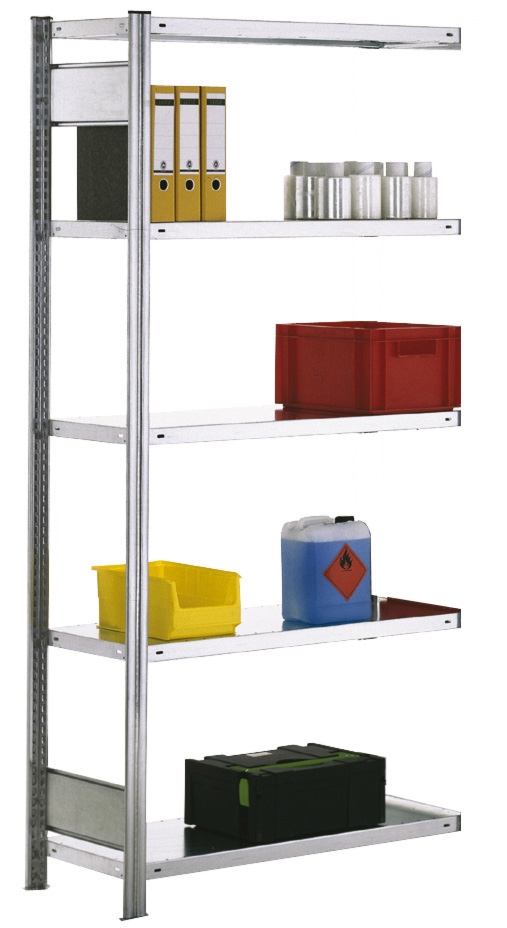 Fachbodenregal, 2000 x 875 x 300 mm (HxBxT), Anbauregal