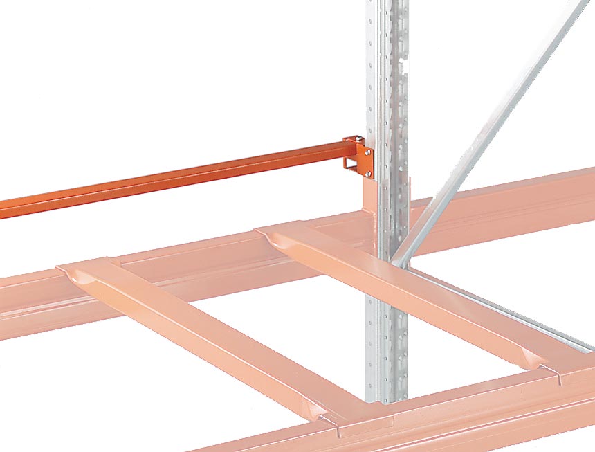 Durchschubsicherung L-100, leicht, 2700 mm (L), rotorange