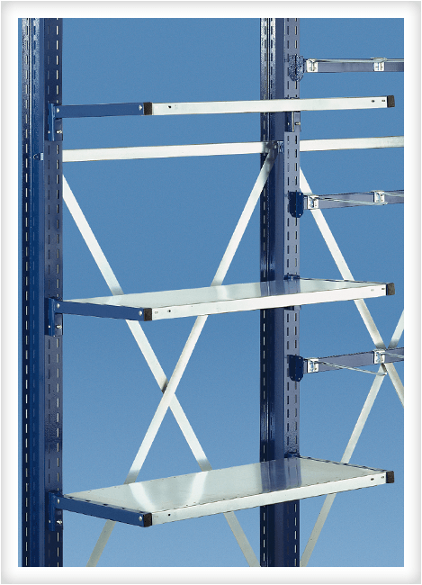 Stahlfachboden für Kragarmregal (BxT) 1000 x 500 mm, Traglast: 100 kg, verzinkt