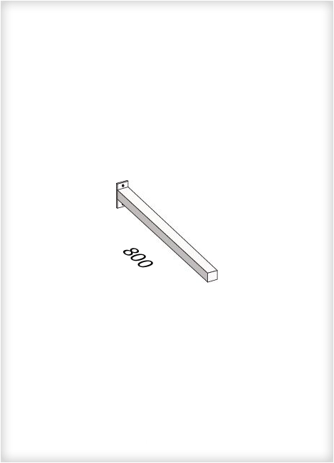 KR Kragarm, mittelschwere Ausführung, Höhe: 70/30 mm, Tiefe: 800 mm, Traglast: 250 kg, steckbar