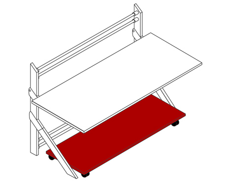 5.0 Zwischenboden, (BxTxH) 1600 x 700 x 100 mm