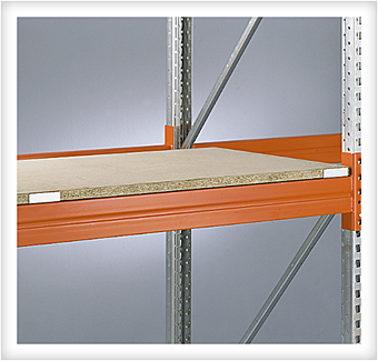 Spanplattenboden mit Zentrierblech, (BxTxH) 3600 x 1100 x 38 mm, Fachlast: 1413 kg