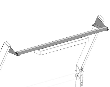 5.0 Halterung für Befestigung an Holmen, (HxBxT) 1720 x 40 x 40 mm