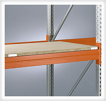 Spanplattenboden mit Zentrierblech, (BxTxH) 3300 x 1100 x 38 mm, Fachlast: 1295 kg