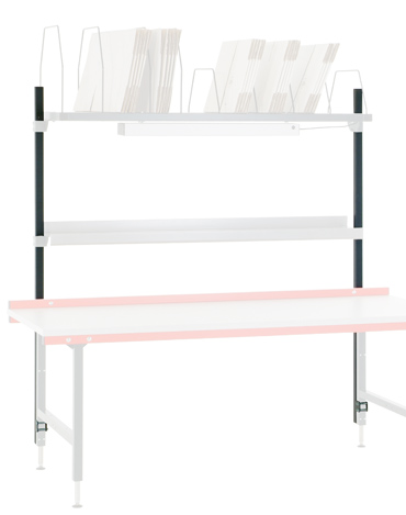 Befestigungsholme lang, Paar, Holmlänge: 1770 mm, Länge über Tisch: 1085 mm