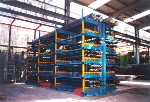 Langgutauszugregal, einseitig, Fachgröße 720 x 400 mm (TxH)