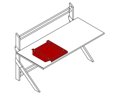 5.0 Schublade, Tragkraft: 20 kg, (BxTxH) 475 x 570 x 100 mm, verschließbar