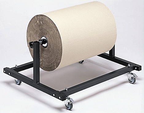 Abrollbock, fahrbar, (BxTxH) 1250 x 840 x 500 mm, Rollendurchmesser Ø 750 mm, Rollenbreite 1250 mm, Rollengewicht: bis 200 kg