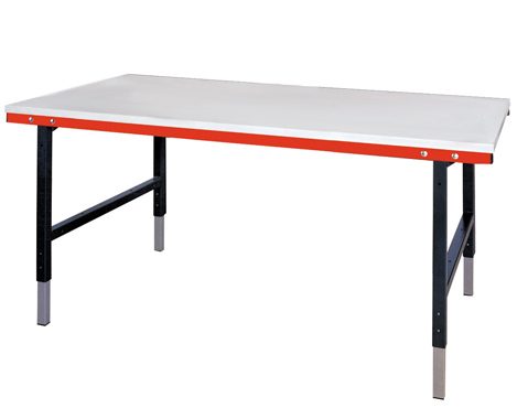 2.0 Pack- und Arbeitstisch, höhenverstellbar von Hand, (BxTxH) 2000 x 920 x 690 bis 960 mm
