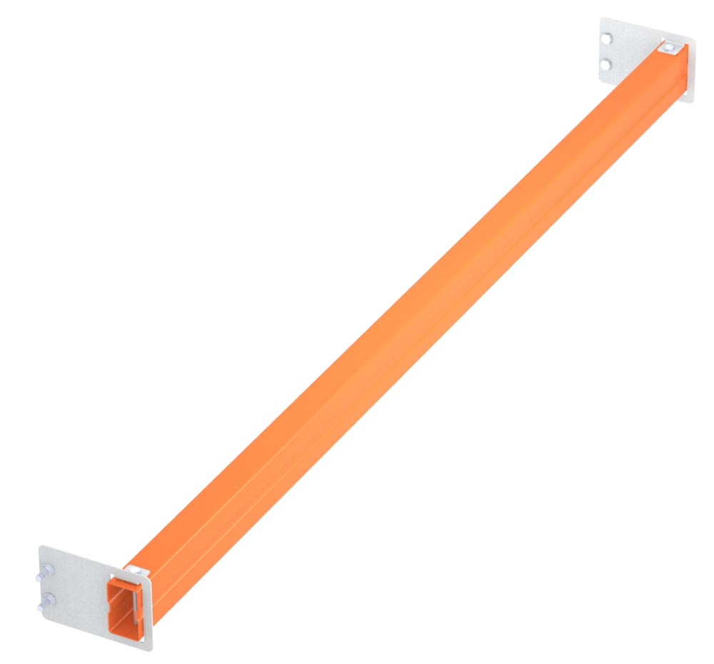 Durchschubsicherung S-100, schwer, 2700 mm (L), rotorange