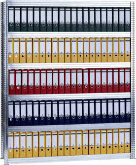 Schraubregal Office (Büroregal, Archivregal) als Grundregal 250 kg, 7 Fachböden, (HxBxT) 2500 x 875 x 600 mm