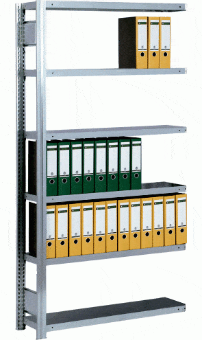 Steckregal Office (Büroregal, Archivregal) als Anbauregal 80 kg, 7 Fachböden, (HxBxT) 2325 x 1005 x 300 mm