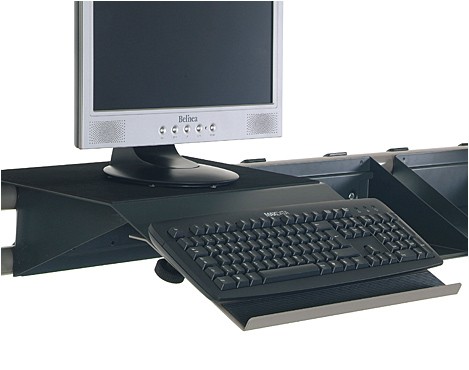 5.0 Tastatur-Ablage, (BxT) 420 x 570 mm, mit rutschfester Gummiauflage und verstellbarer Schrägablage