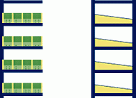 Kleinteileregal als Anbauregal, mit 5 Fachböden und 4 Schüttensets, (HxBxT) 2000 x 875 x 600 mm