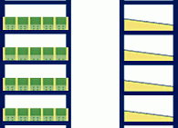 Kleinteileregal als Grundregal, mit 5 Fachböden und 4 Schüttensets, (HxBxT) 2000 x 1061 x 600 mm