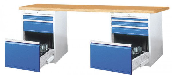 CNC-Reihenwerkbank mit 2 Schubladenschränke