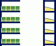 Kleinteileregal als Anbauregal mit 5 Böden und 4 Schüttensets, (HxBxT) 2000 x 875 x 300 mm
